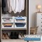 Sorbus 3 Tier Open Front Plastic Stackable Baskets Stand - for Closets, Bedrooms, Bathrooms, or Pantries